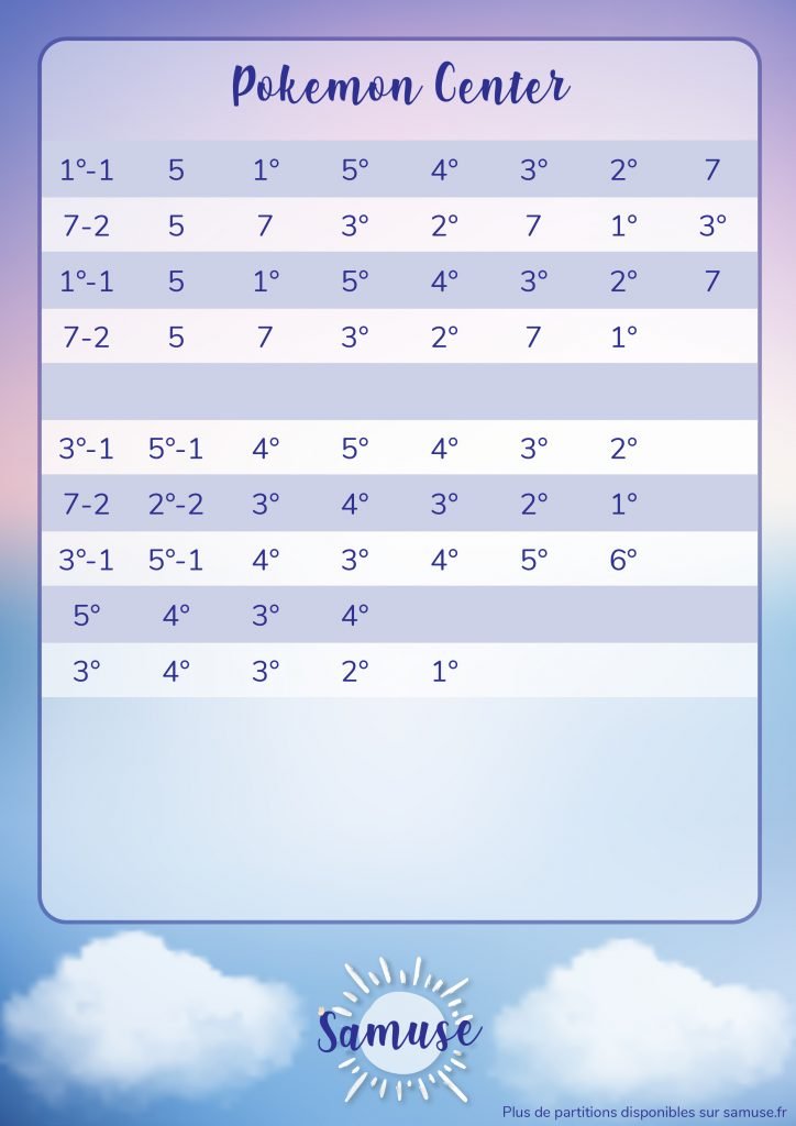 partition Kalimba Pokemon center